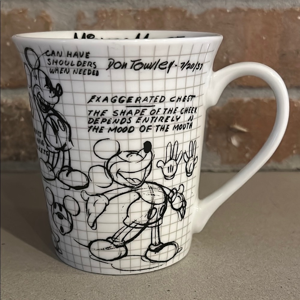 Disney Sketch Mug Mickey Mouse Animation 90th Anniversary The True Original